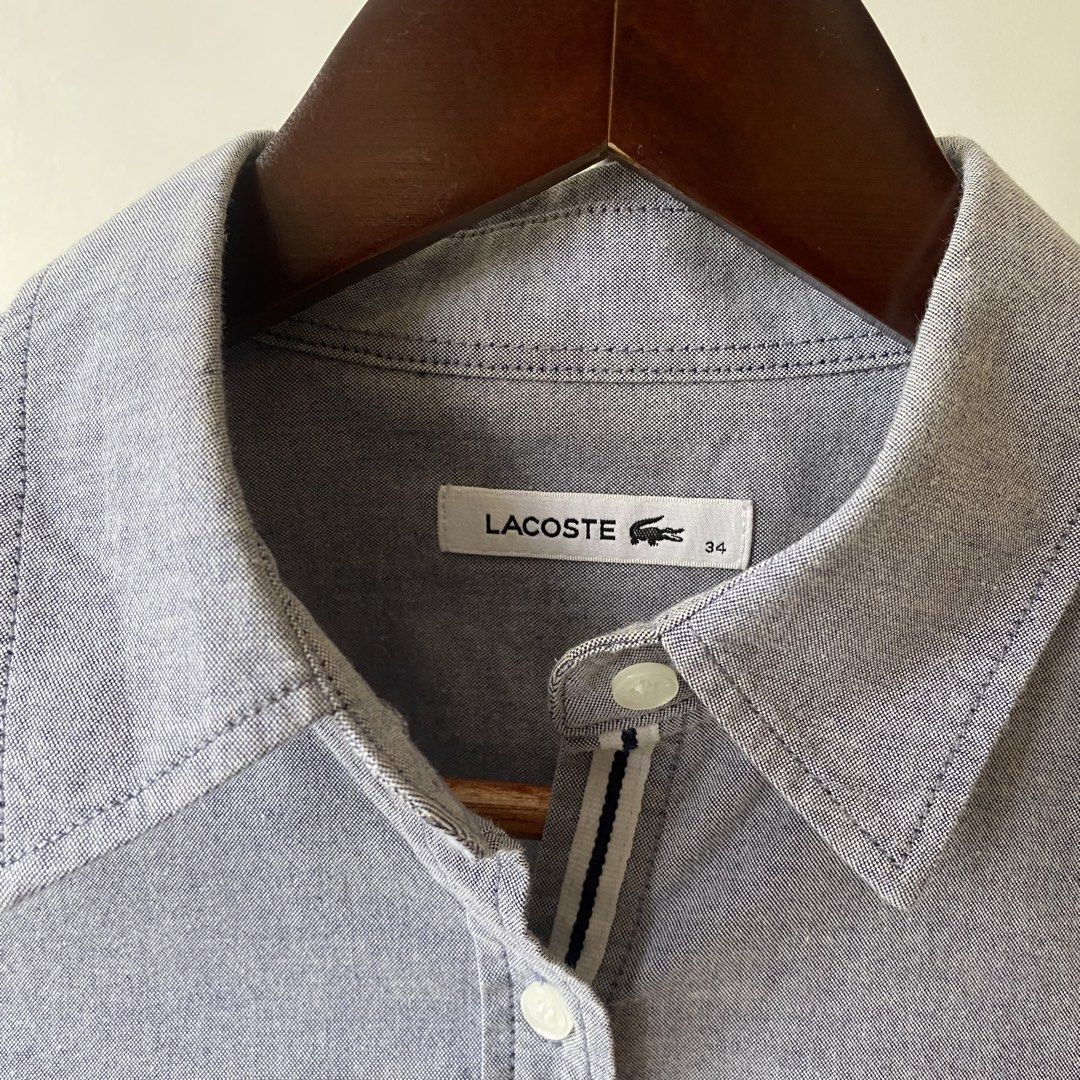 Lacoste Buttondown Shirt (Category: Longsleeves) located in Bacolod City. Submitted by dashloots (Listing ID 1464881470, Image 3). Description: Lacoste Button down shirt Gray colorway 34 on tag W-16.5’ , L-25’ Flaws: sign of used Mode of delivery: (J&T) 📦 Price: 850 Negotiable for sure buyers! Location: Bacolod City, Negros Occ.📍.