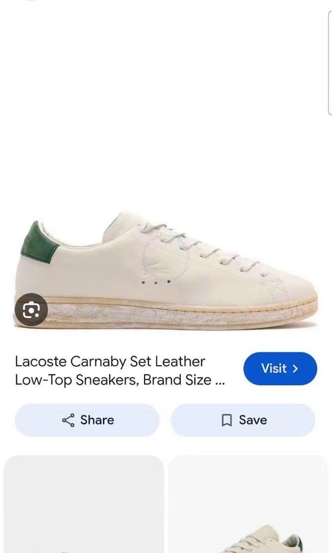 LACOSTE carnaby (Category: Sneakers) located in General Santos City (Dadiangas). Submitted by alzacksimo35414 (Listing ID 1464842815, Image 1). Description: 1,500 +sf PHOTO MAY VARY DUE TO LIGHTING 🥰 Brand: LACOSTE carnaby sneakers ✅️size 8 us / 7 uk / 40.5 euro ✅️exc. condition ✅️9.7 colorate ✅minimal sign of usage all details posted DISCLAIMER: Please note that I ZACK SIMON is not affiliated with or endorsed by any brand. Any brand names or tr