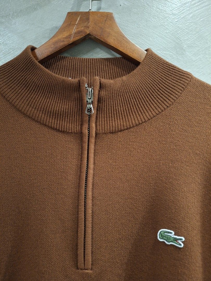 Lacoste half zip jacket bronze xl (Category: Coats, Jackets and Outerwear) located in Muntinlupa City. Submitted by kstefanomela14 (Listing ID 1464908639, Image 2). Description: brandnew legit lacoste high neck zip up xl - 21.5 x 28 cod cop lbc lalamove j&t.