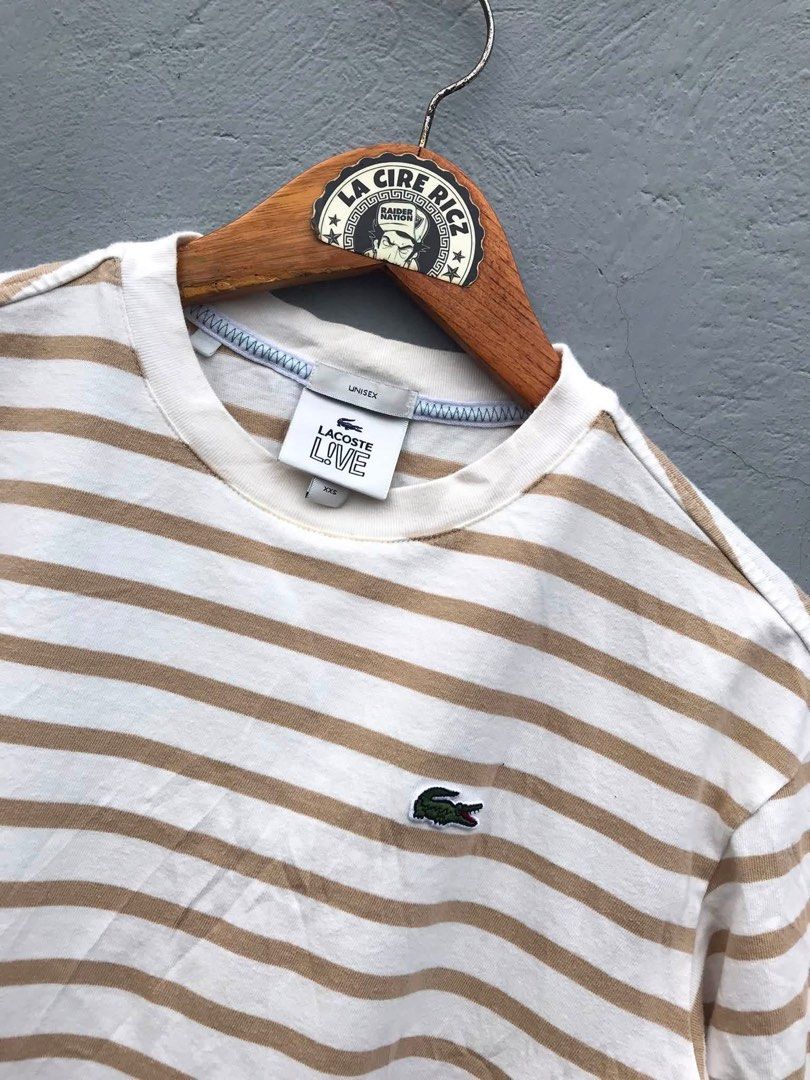 Lacoste Live Crop (Category: Activewear) located in Manila. Submitted by lc1993 (Listing ID 1464869920, Image 3). Description: WTS Lolong Live Stripe T shirt W-19 L-23 Excellent no issue 9.8/10 Color rate 1K Shipped.