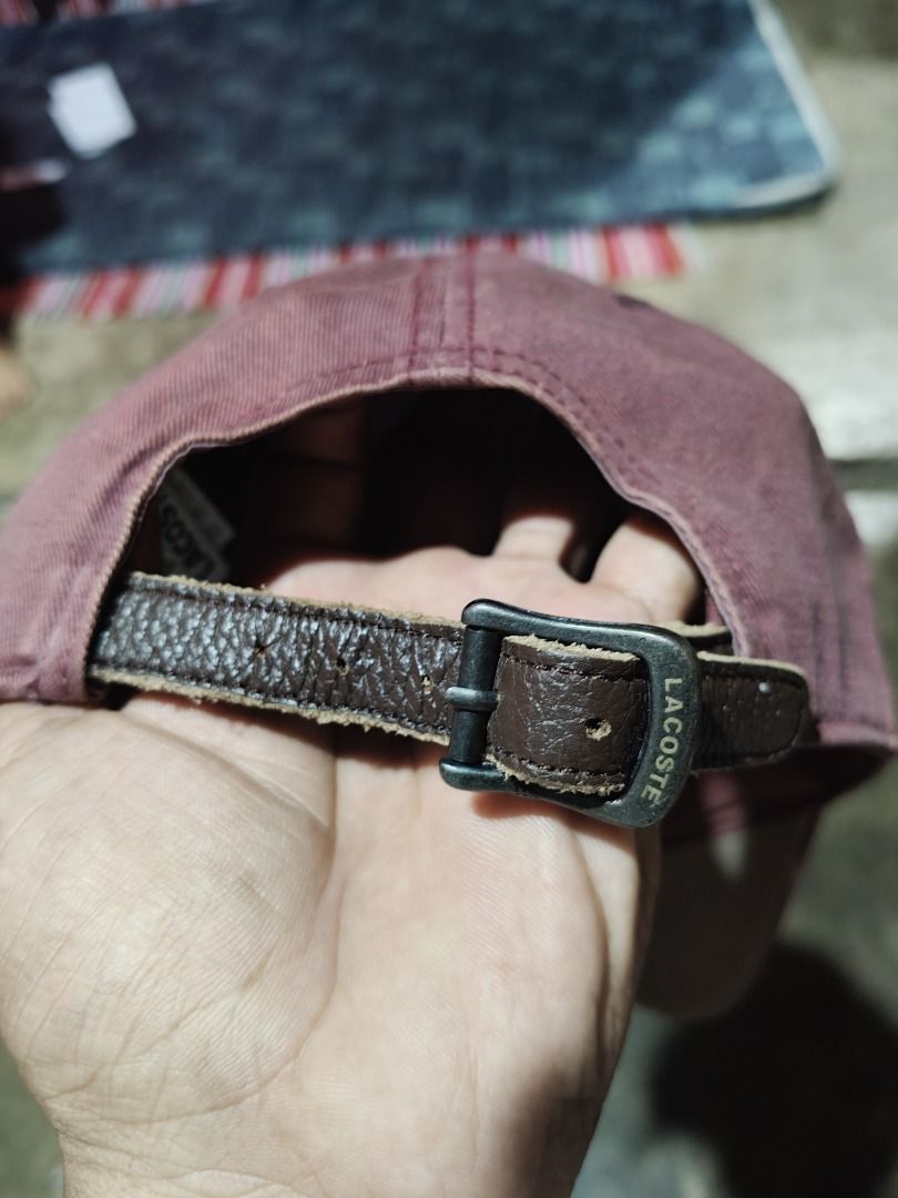 Lacoste Maroon Cap leather buckle!!! Authentic. (Category: Caps & Hats) located in Dimiao. Submitted by knsclothingapparel_2025 (Listing ID 1464887577, Image 2). Description: Lacoste Maroon Cap leather buckle. Authentic made in USA. DM for more details!!.