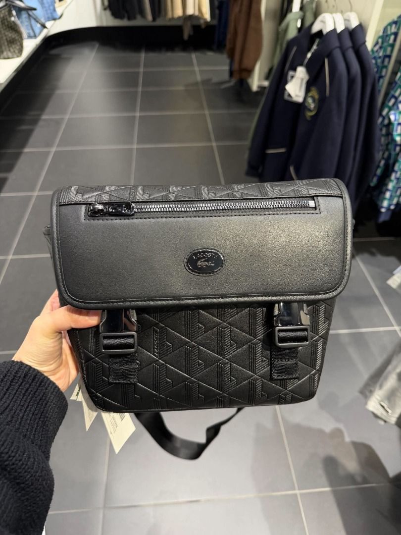 Lacoste Messenger Bag (Category: Sling Bags) located in Rizal. Submitted by hiraya16 (Listing ID 1464904201, Image 1). Description: Store purchased complete 💯 Onhand ready to ship J&T - Lalamove - Lbc.