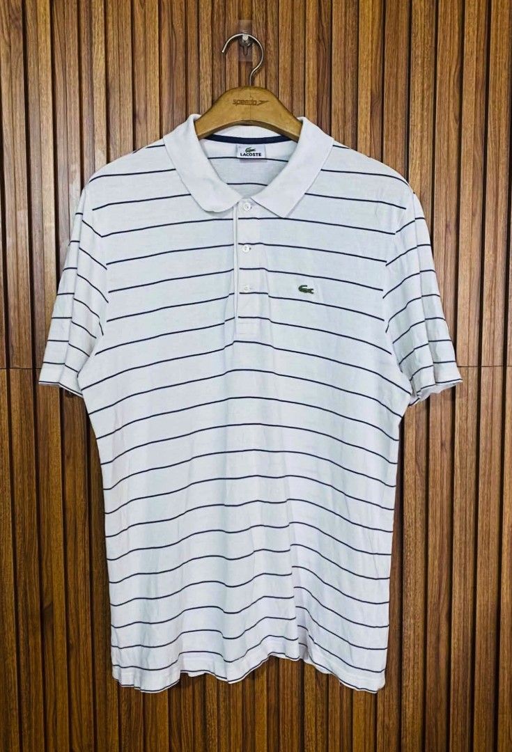 lacoste stripe (Category: Tshirts & Polo Shirts ) located in General Santos City (Dadiangas). Submitted by samirabdul00691 (Listing ID 1464936656, Image 1). Description: BRAND➡️ lacoste SIZE➡️ 5 large DIMES➡️w21.5/L28 CONDITION➡️exclent COLOR RATE➡️9.7/1 no issue.