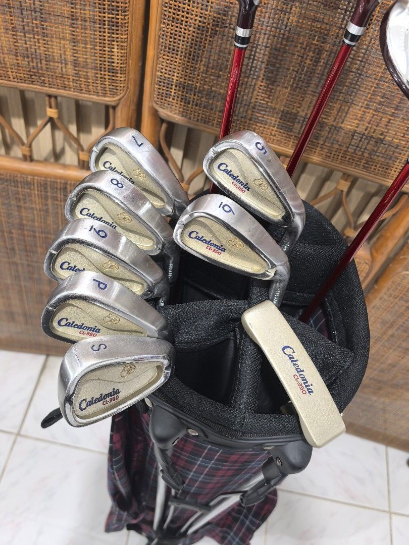 Ladies golf set for beginners (Category: Golf) located in Caloocan City. Submitted by ace2729 (Listing ID 1464920951, Image 2). Description: CALEDONIA LADIES GOLF SET FOR BEGINNERS *DRIVER: CALEDONIA CL350 13° *WOOD: CALEDONIA CL350 #3-17° #5-21° *IRONS: CALEDONIA CL350 -5,6,7,8,9,P,S & PUTTER -GRAPHITE SHAFT -ALL LADIES FLEX *BAG: ADMIRAL STAND BAG ALL IN GOOD CONDITION 💸 15,000 LOCATION: PUNTURIN VALENZUELA WE SHIP NATIONWIDE SF BUYER'S EXPENS