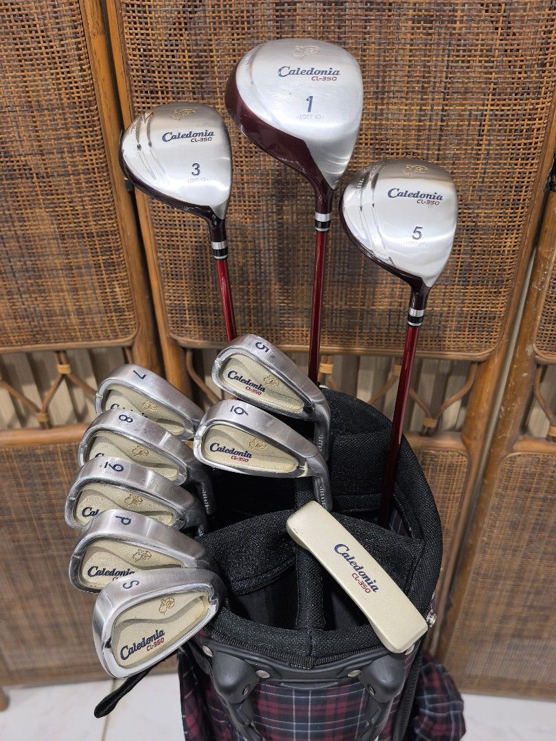 Ladies golf set for beginners (Category: Golf) located in Caloocan City. Submitted by ace2729 (Listing ID 1464920951, Image 1). Description: CALEDONIA LADIES GOLF SET FOR BEGINNERS *DRIVER: CALEDONIA CL350 13° *WOOD: CALEDONIA CL350 #3-17° #5-21° *IRONS: CALEDONIA CL350 -5,6,7,8,9,P,S & PUTTER -GRAPHITE SHAFT -ALL LADIES FLEX *BAG: ADMIRAL STAND BAG ALL IN GOOD CONDITION 💸 15,000 LOCATION: PUNTURIN VALENZUELA WE SHIP NATIONWIDE SF BUYER'S EXPENS