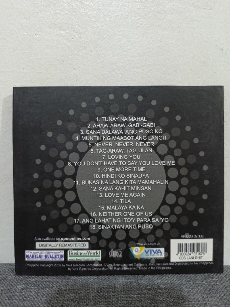 Lani Misalucha - 18 Greatest Hits (Category: CDs & DVDs) located in Cavite. Submitted by bodega_ni_kiks11 (Listing ID 1464907471, Image 2). Description: .