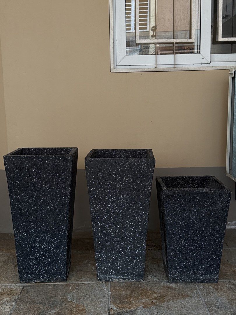 Large Concrete Planter Set (Category: Pots & Planters) located in Marikina City. Submitted by cluttermatters (Listing ID 1464951116, Image 1). Description: .