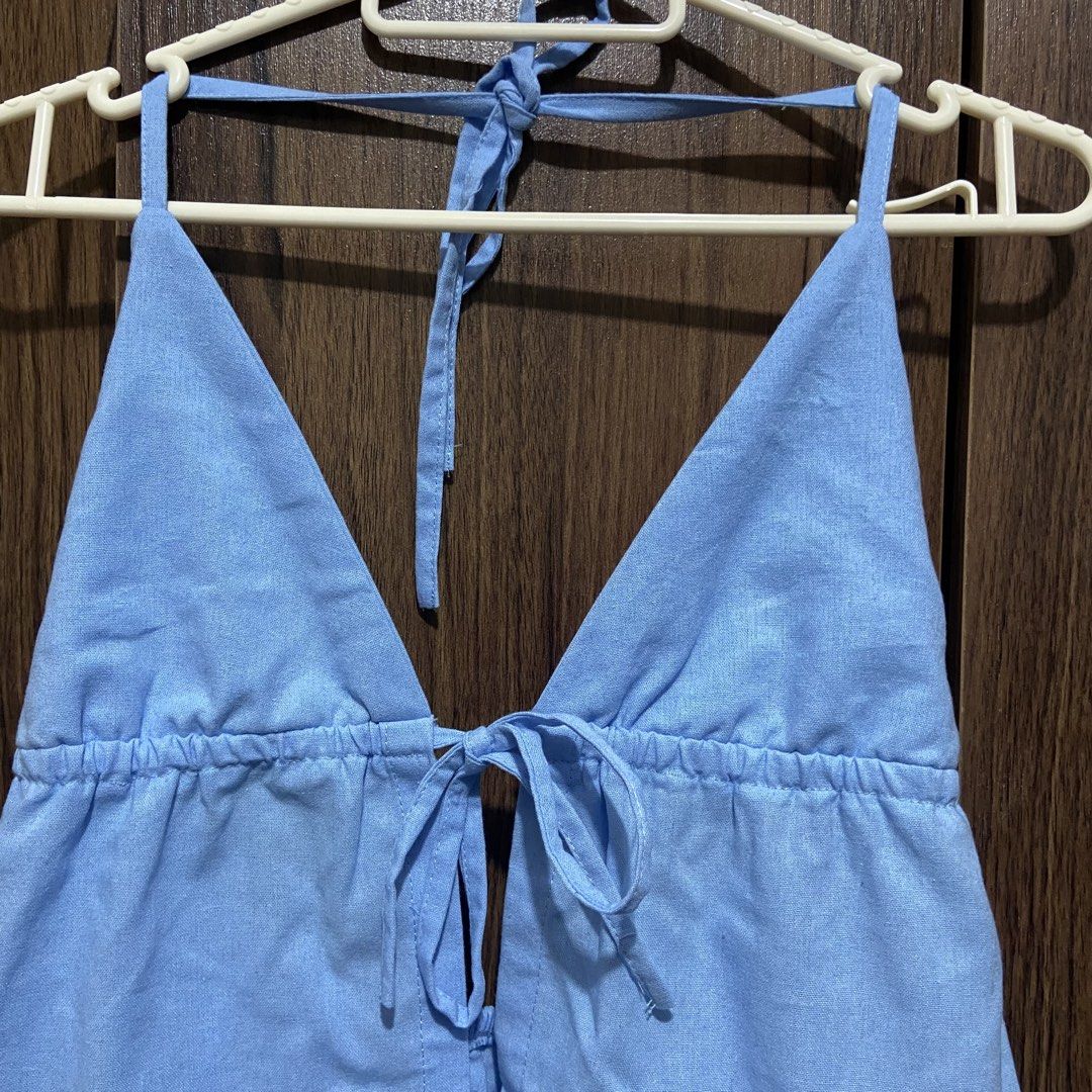 LAURA LINEN TOP (powder blue) (Category: Others Tops) located in Marikina City. Submitted by jeliie (Listing ID 1464889636, Image 3). Description: no issue s- m size di pa nasuot.