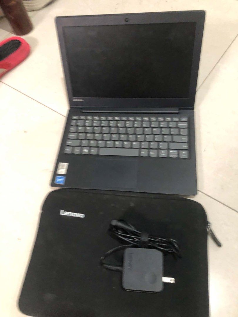 Lenovo Laptop (Category: Laptops & Notebooks) located in Manila. Submitted by ishiaaaa (Listing ID 1464816237, Image 1). Description: Model: Ideapad S130 11IGM Black Lenovo laptop with standard keyboard and integrated trackpad - Inclusions: Original power adapter and a matching black Lenovo zip sleeve bag - Condition & Deal: Everything pictured is included as a complete bundle - Meetup/Shipping: DM for inquiries and fast shipping options ISSUE : 