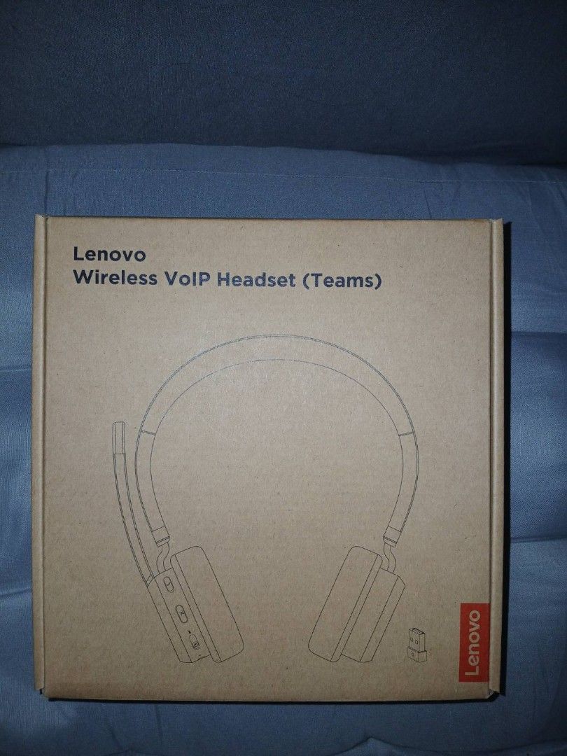 Original Lenovo Wireless VoIP Headset Teams (Category: Headphones & Headsets) located in Muntinlupa City. Submitted by jericonlineshoeshop (Listing ID 1464896287, Image 1). Description: - Brand: Lenovo wireless VoIP headset - Certification: Microsoft Teams certified - Condition: Brand new, sealed in original cardboard packaging - Key Features: Professional call quality, lightweight for all-day comfort, and long battery life - Included: USB adapte