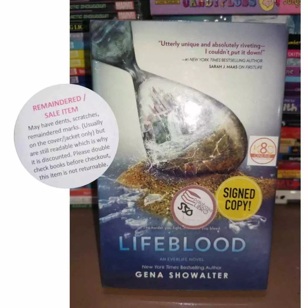 LifeBlood Gena Showalter (Category: Storybooks) located in Iloilo. Submitted by k8sonlineph (Listing ID 1464912680, Image 1). Description: hardcover remaindered LifeBlood Gena Showalter My Firstlife is over, but my Everlife is only now beginning. With her last living breath, Tenley "Ten" Lockwood made her choice and picked her realm in the Everlife. Now, as the war between Troika and Myriad rages, she must face the consequences. Because Ten posse