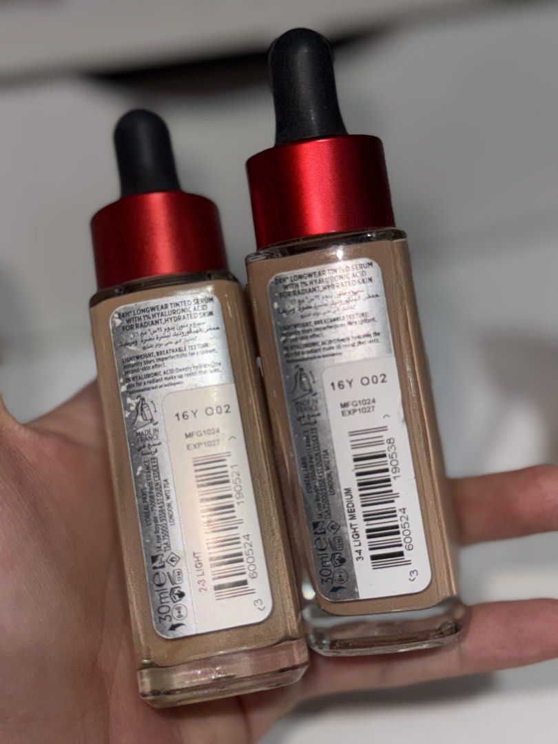 Loreal Infallible Tinted Serum (Category: Makeup) located in Tuguegarao City. Submitted by gracedrop (Listing ID 1464924581, Image 2). Description: 180 each Shade: 2-3 Light 3-4 Light Medium.