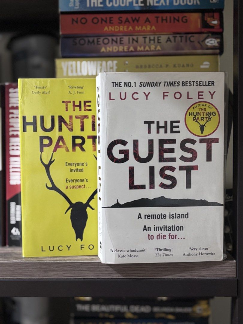 Lucy Foley Set (Category: Storybooks) located in Marikina City. Submitted by visionfinds (Listing ID 1464924488, Image 1). Description: Lucy Foley Hunting Party and The Guest List GC with spine creases DM for more photos.