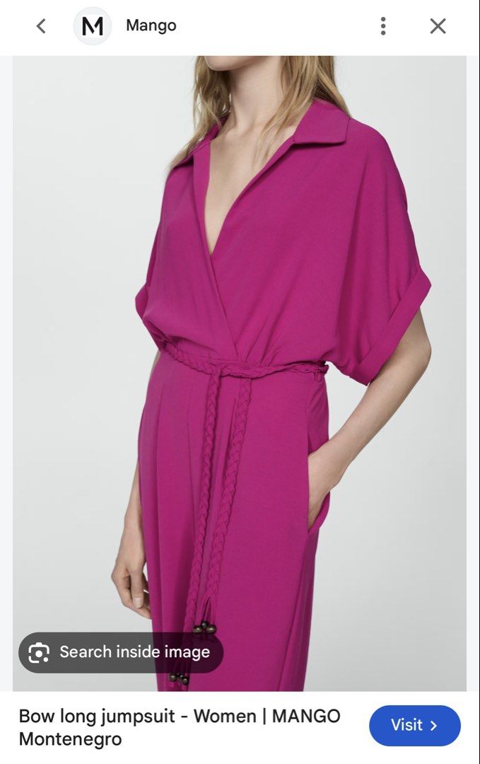 Mango Bow Long Jumpsuit Pink (Category: Jumpsuits) located in Manila. Submitted by ceethingsout (Listing ID 1464889734, Image 2). Description: bought for 3K+ Used only once, during my niece’s baptism. .