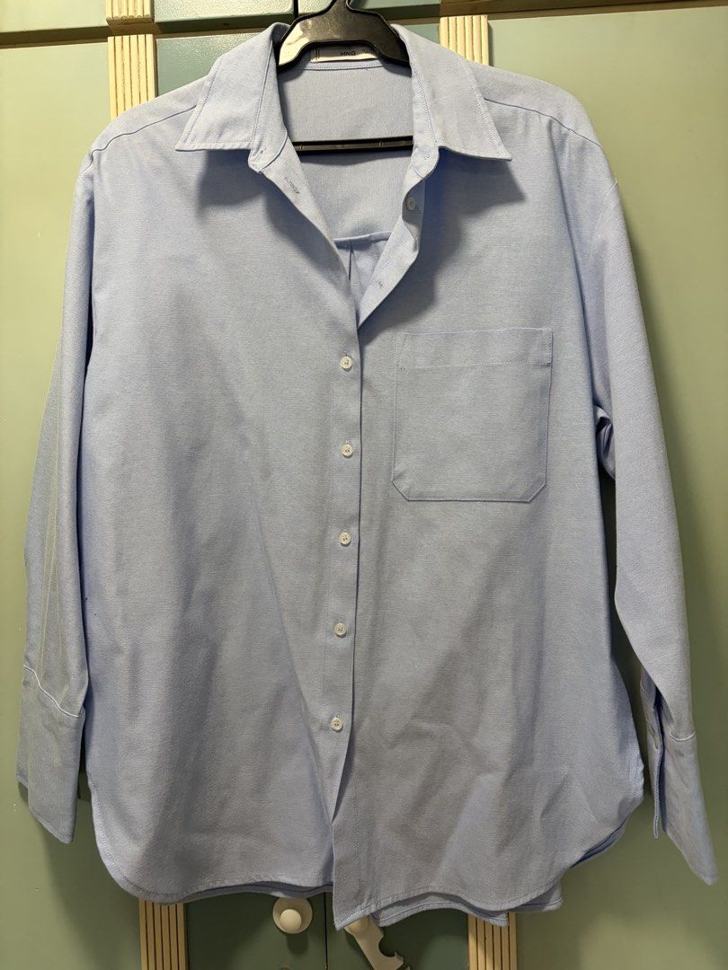 Mango Light Blue Oxford Polo (oversized) (Category: Longsleeves) located in Quezon City. Submitted by hpa1082021 (Listing ID 1464968220, Image 1). Description: .