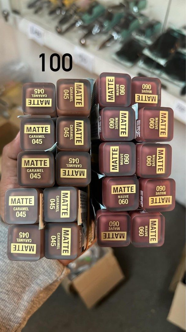 Maxfactor Lippies Bundle of 3 for 500 Original (Category: Makeup) located in Mandaluyong City. Submitted by evrythingonline (Listing ID 1464800098, Image 2). Description: MaxfactorLippies Bundle ✨ Discover the MaxfactorLippies Bundle ✨ This bundle includes 3 matte shades: Caramel 045 and Mauve 060. Perfect for makeup enthusiasts, it offers a versatile palette for your collection. Each shade is designed to complement various looks, making it a mus