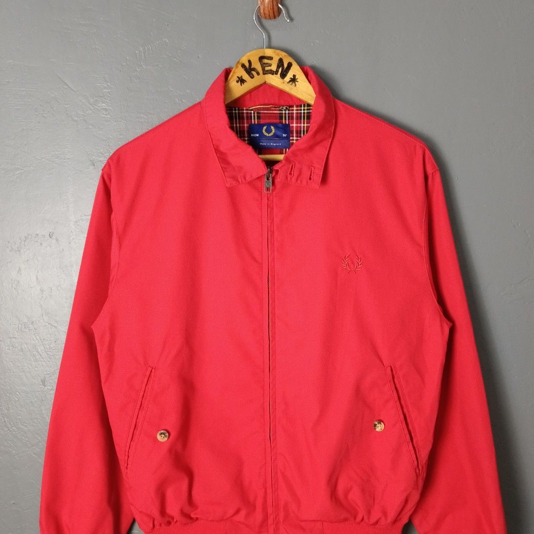 Men's - Fred Perry (Category: Coats, Jackets and Outerwear) located in Bacolod City. Submitted by drop.ph (Listing ID 1464870233, Image 1). Description: Fred Perry - Harrington Jacket Authentic *Tartan Lining inside *Size XS fits S - 20x25 *Excellent *Small stain *Price: 3,500php *Add SF if outside Bacolod City.