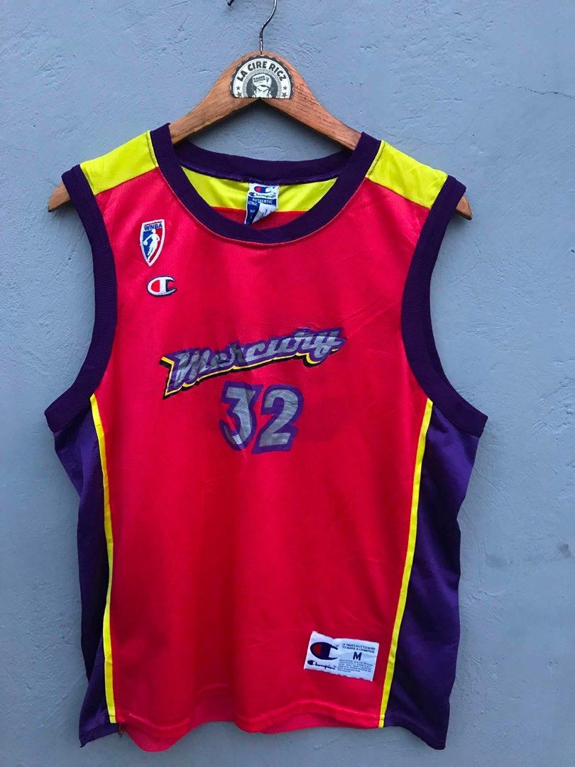 Mercury WNBA Jersey (Category: Activewear) located in Manila. Submitted by lc1993 (Listing ID 1464870955, Image 2). Description: WTS Collectors Item 90’s Authentic WNB@ Champion Jersey Mercury ( Pettis ) Size Medium on tag W-21.5 L-26 Loose stitch sa hem sa likod 1,500 Free Sg.