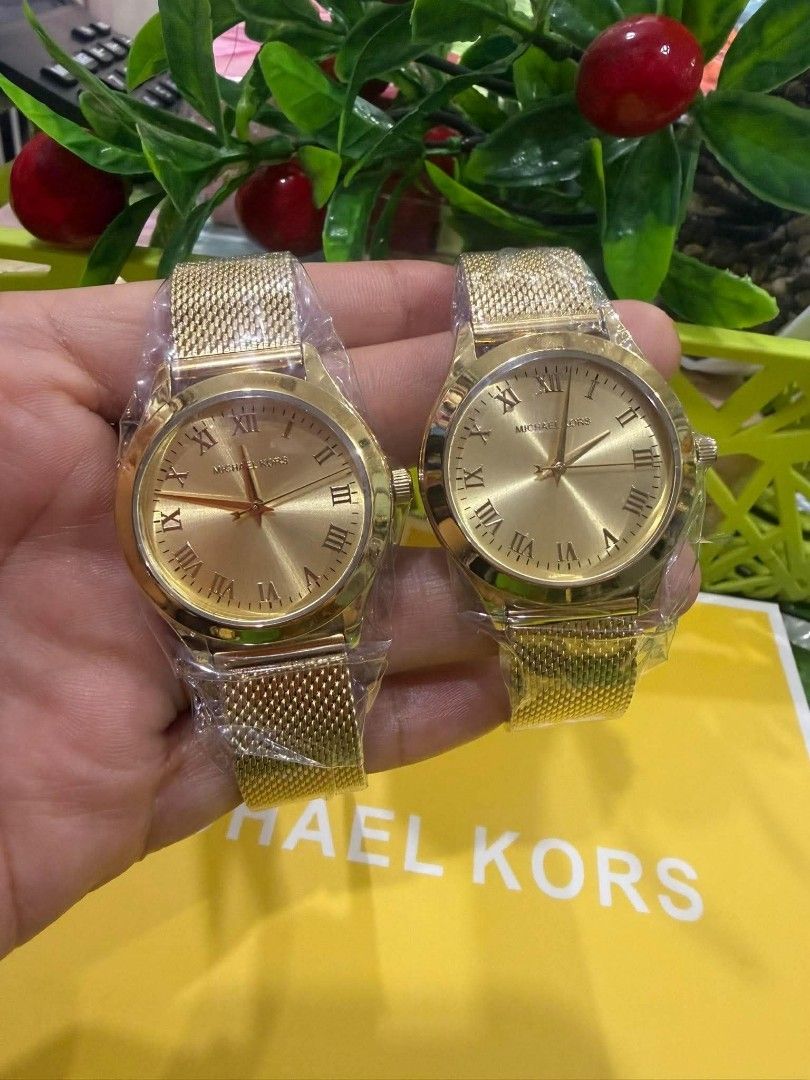 Michael Kors Gold Watch (Category: Women's Watches) located in Mandaue City. Submitted by mariaangel25 (Listing ID 1464851988, Image 3). Description: MK ADJUSTABLE WATCHES ⌚✨ 💫PAWNABLE IN SELECTED PAWNSHOP💫 ✅ Authentic Quality & Brand new ✅Japan Movement ✅Battery Operated ✅ Complete inclusion: ✅Paper bag,Hard box and Manual ✅Actual picture na po ✅️Sold per piece ‼️PAYMENT FIRST POLICY‼️ ☑️ Pay now. Ship later.