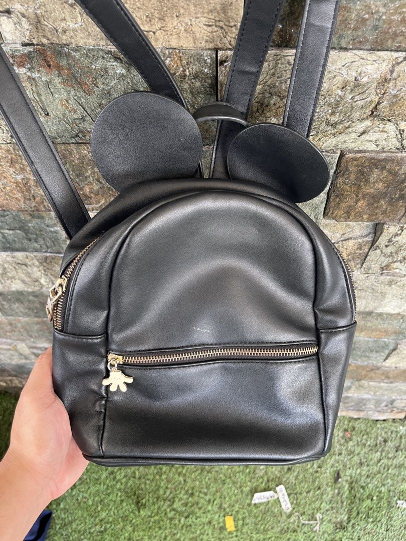 Mickey Mouse Leather Backpack (Category: Backpacks) located in Cagayan de Oro. Submitted by curatedheirloomph_ (Listing ID 1464840805, Image 2). Description: Preloved, not thrifted.