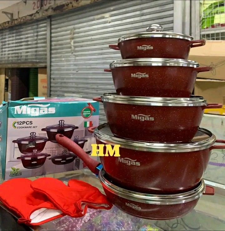 Migas 12pcs Cookware Set Granite Coating Pots and Pans (Category: Cookware & Accessories) located in Manila. Submitted by wisecat_f7c143 (Listing ID 1464968057, Image 2). Description: AVAILABLE!!! Migas 12pcs Cookware Set Granite Coating Pots and Pans PM ME COD VIA LALAMOVE.