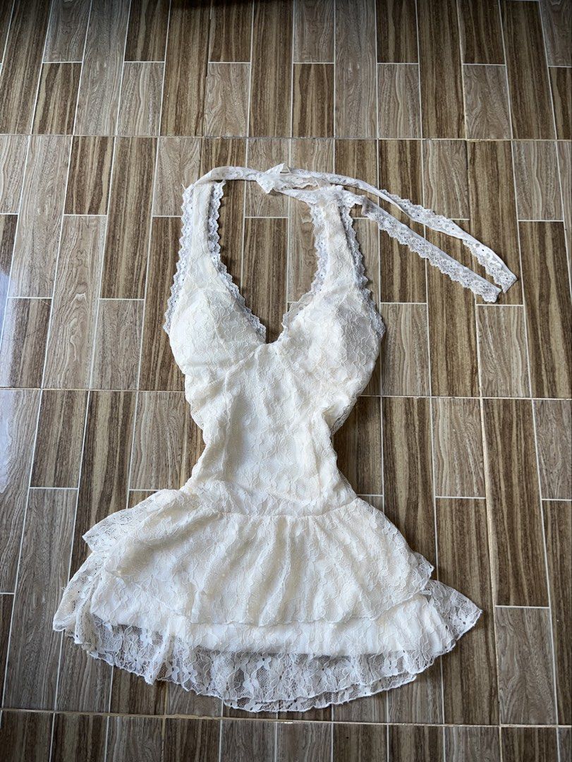 Mini ruffle lace dress (Category: Dresses) located in Guinobatan. Submitted by rosseeey (Listing ID 1463338873, Image 1). Description: Padded Xs-med Soo pretty!😍 .