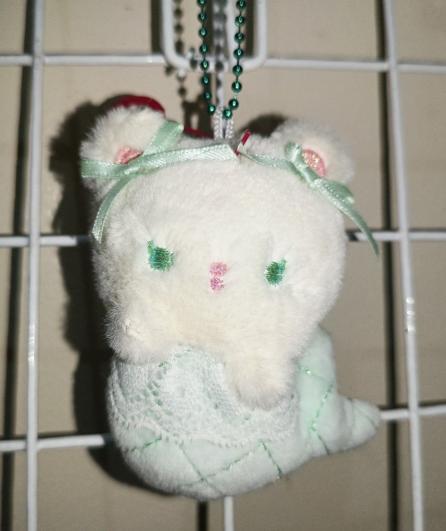 Mint Green Mermaid Bear Plush Keychain (Category: Plushies & Soft Toys) located in Pasig City. Submitted by sleepyfairy (Listing ID 1464957141, Image 1). Description: Mermaid Animal Plush Charm I can give discount if you buy 3 plushie charms message me if you have questions about the item 🫶🏻 shipping fee shouldered by buyer 🩷.