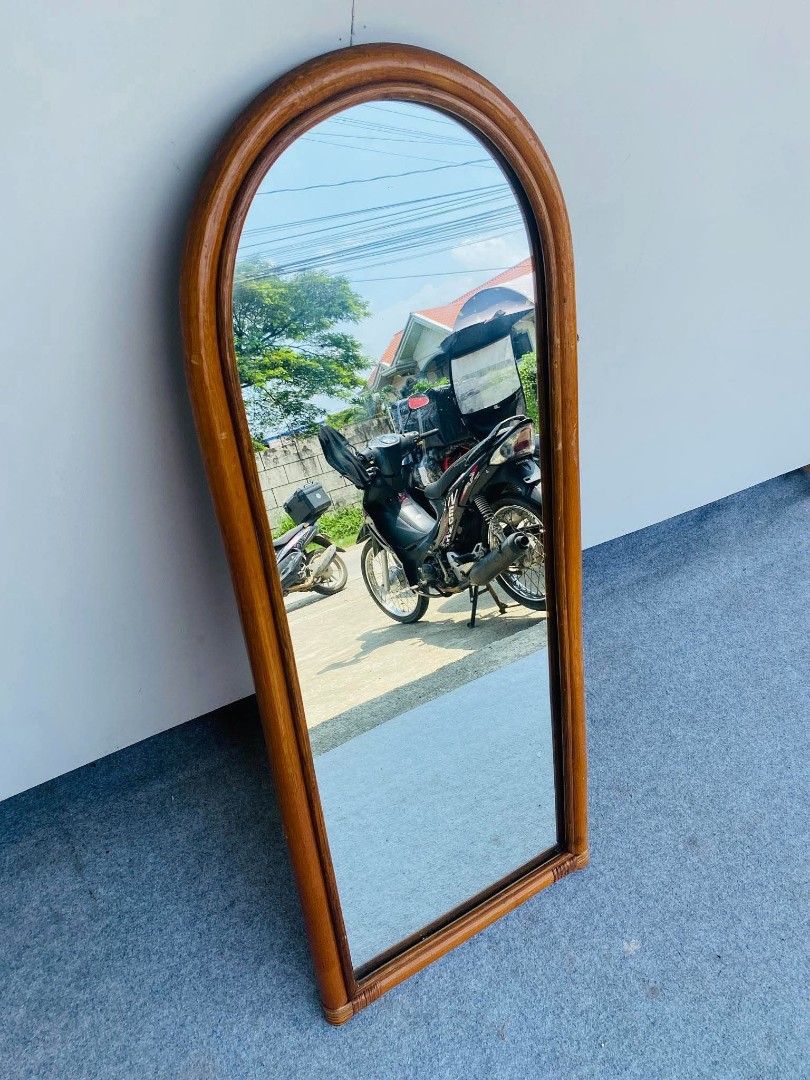 Mirror (Category: Other Home Furniture) located in Meycauayan. Submitted by marygracecasimiro (Listing ID 1464878746, Image 3). Description: "JAPAN SURPLUS" RATTAN MIRROR SIZE: 16L" x 38H" inches (AS-IS ITEM) IN GOOD CONDITION🩷 Price:3500.