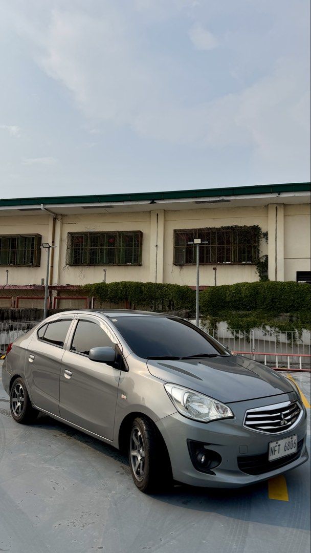 Mitsubishi Mirage G4 GLX Auto (Category: Used Cars) located in Pasay City. Submitted by kingron29 (Listing ID 1464836484, Image 2). Description: 🚗 FOR SALE: Mitsubishi Mirage G4 GLX 2019 🚗 ✨ Titanium Grey | 1st Owner 📍 Pasay City 📊 80–90K mileage ✅ Volk-style mags + tires 195/55/15 ✅ 2026 tires – 95% tread life ✅ LED headlights + fog lights ✅ Leather seats ✅ Dish matting installed ✅ Triple S lowering springs ➕ Stock springs included ✅ Dashcam