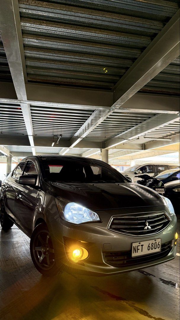 Mitsubishi Mirage G4 GLX Auto (Category: Used Cars) located in Pasay City. Submitted by kingron29 (Listing ID 1464836484, Image 1). Description: 🚗 FOR SALE: Mitsubishi Mirage G4 GLX 2019 🚗 ✨ Titanium Grey | 1st Owner 📍 Pasay City 📊 80–90K mileage ✅ Volk-style mags + tires 195/55/15 ✅ 2026 tires – 95% tread life ✅ LED headlights + fog lights ✅ Leather seats ✅ Dish matting installed ✅ Triple S lowering springs ➕ Stock springs included ✅ Dashcam