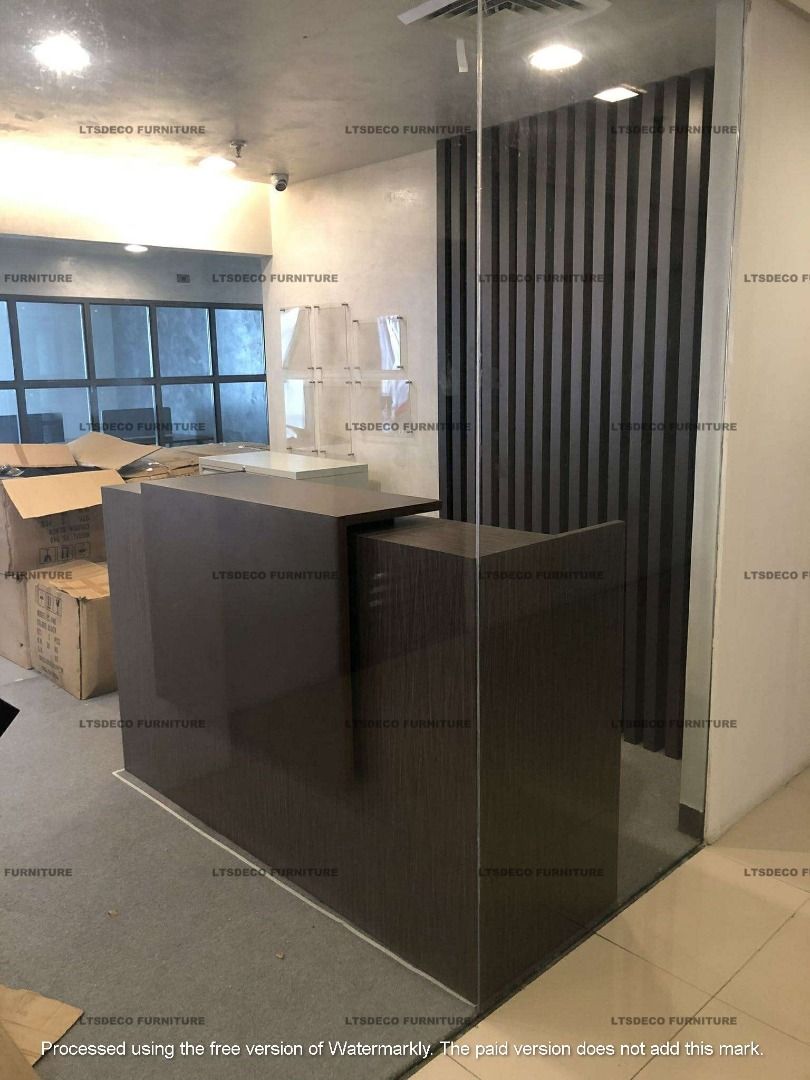 MODULAR RECEPTION COUNTER OFFICE PARTITION (Category: Office Furniture & Fixtures) located in Quezon City. Submitted by gel-4297 (Listing ID 1464820230, Image 1). Description: LTSDECO Home and Office Furniture Trading MANUFACTURER • FABRICATOR • SUPPLIER Looking for office furniture, modular partitions, workstations, or customized furniture? We can help! LTSDECO Home and Office Furniture Trading is a trusted manufacturer, fabricator, and supplier