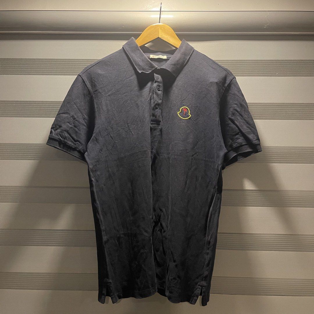 Moncler Men’s Polo. (Category: Activewear) located in Butuan. Submitted by rittzfinds_8600 (Listing ID 1464908220, Image 1). Description: Condition: Good Flaws: Fold Neck Line & Needwash Size: Large Dimensions: 22x28 Color rate: 8.9/10.