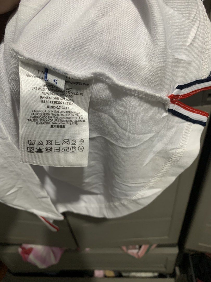 Moncler Polo shirt (Category: Luxury Apparel) located in Davao. Submitted by juliocesart1994 (Listing ID 1464878684, Image 3). Description: Moncler Polo Shirt Size S on tag Fits 19 x 25 Good As New Condition No issue .