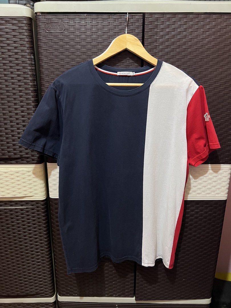 Moncler Tshirt (Category: Tshirts & Polo Shirts ) located in Manticao. Submitted by flipwithdave (Listing ID 1464801963, Image 1). Description: GOOD CONDITION✅ COLOR 9.5/10✅ WITH TAGS ✅ Dimes: L27.5 W19 PRICE:📩 PM na mga bossing📍‼️ IG: flip_with_dave FB: Flip With Dave Carousell: Flip with dave LOCATION: MINDANAO MOP: GCASH 📲 COURIER: J&T🚚 Pay first before delivery 📱 Strictly no cancelation ‼️ No refunds/ returns of items‼️ #flipwithdave #ou