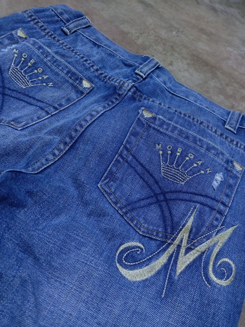 Morgan y2k bootcut Selvage (Category: Activewear) located in Sindangan. Submitted by barak_ukay (Listing ID 1464890208, Image 3). Description: Good condition Selvage Color rate 10/10 Waist-30 Length-40 Thigh-10 Hem-9.