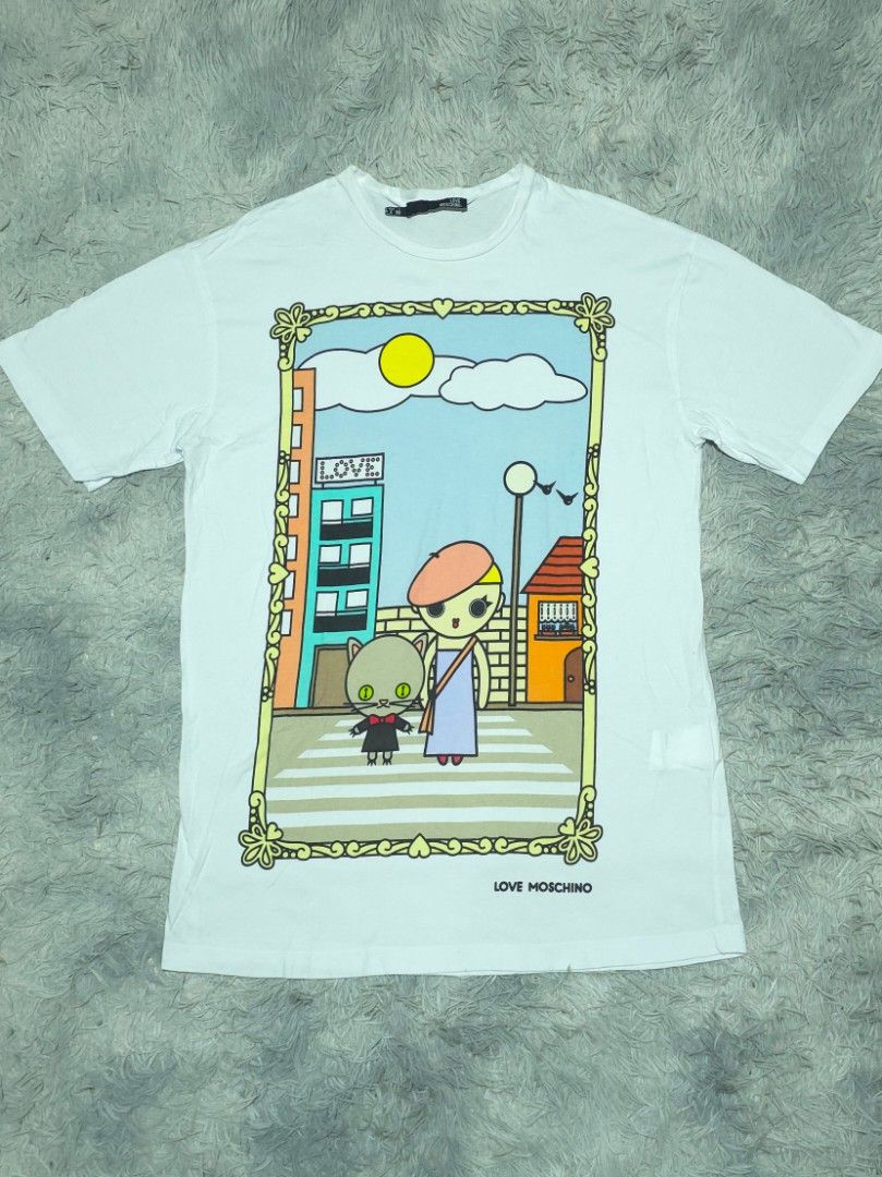 Moschino Oversized (Category: Tshirts & Polo Shirts ) located in Abulug. Submitted by humanwhosellthings (Listing ID 1464899922, Image 1). Description: MÒSCHINO Oversized T-Shirt ✅️Size: XLarge ✅️Dimes: 23W x 34L ✅Condition: Like New ✅Issue: None ✅Color Rate: 10/10.
