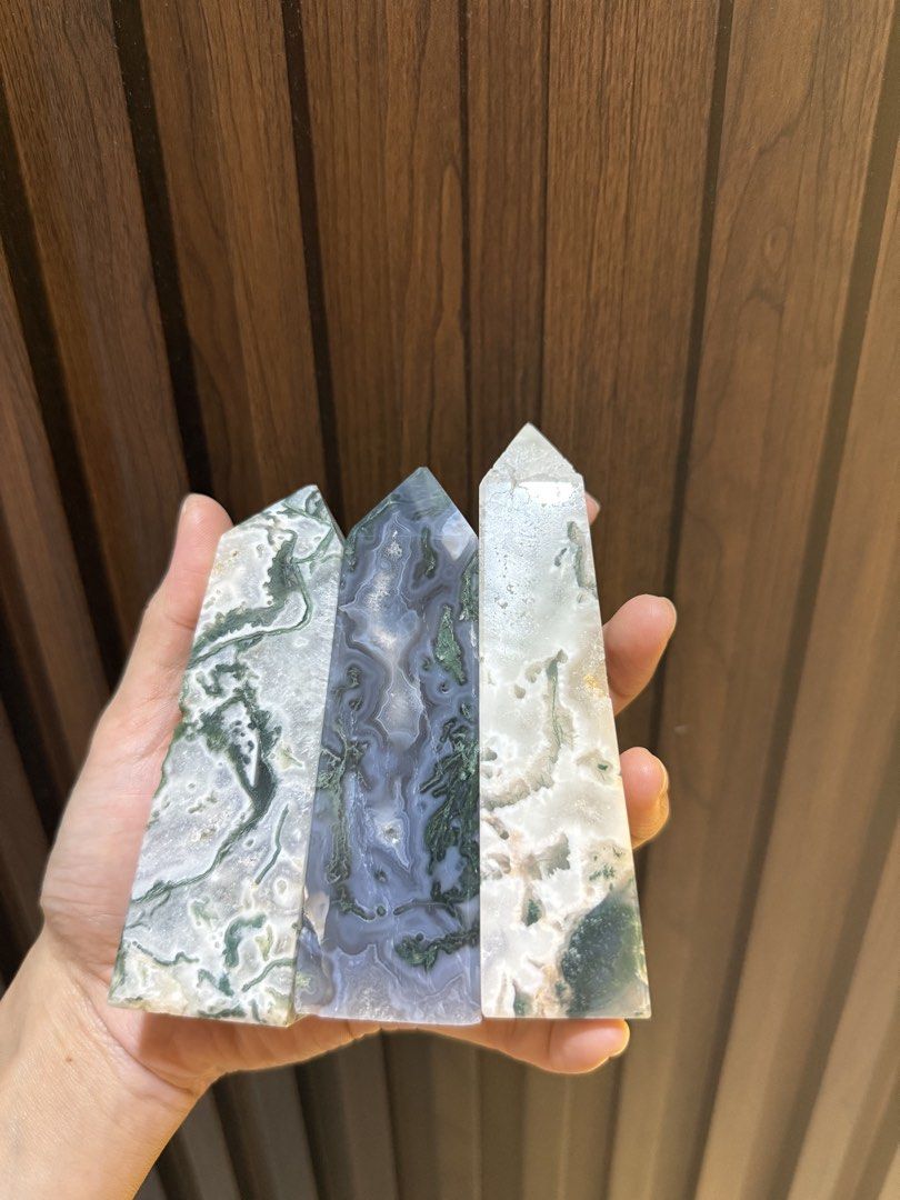 Moss Agate tower set of 3 (Category: Vintage Collectibles) located in Caloocan City. Submitted by theluxegallery (Listing ID 1464890272, Image 1). Description: .