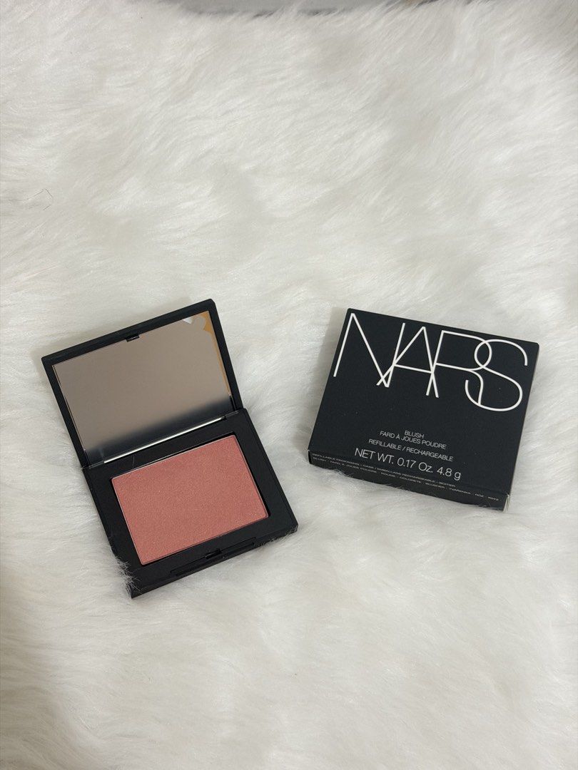 NARS Blush and Mini Blush Stick Set (Category: Makeup) located in Manila. Submitted by krystel.bk (Listing ID 1464771831, Image 2). Description: - Authentic NARS blush duo featuring the iconic peachy-pink shade with golden shimmer - Includes a full-size powder blush compact complete with a built-in mirror - Includes a convenient mini blush stick, perfect for on-the-go touch-ups - Ideal for both everyday makeup routines and travel - Condition: SWA