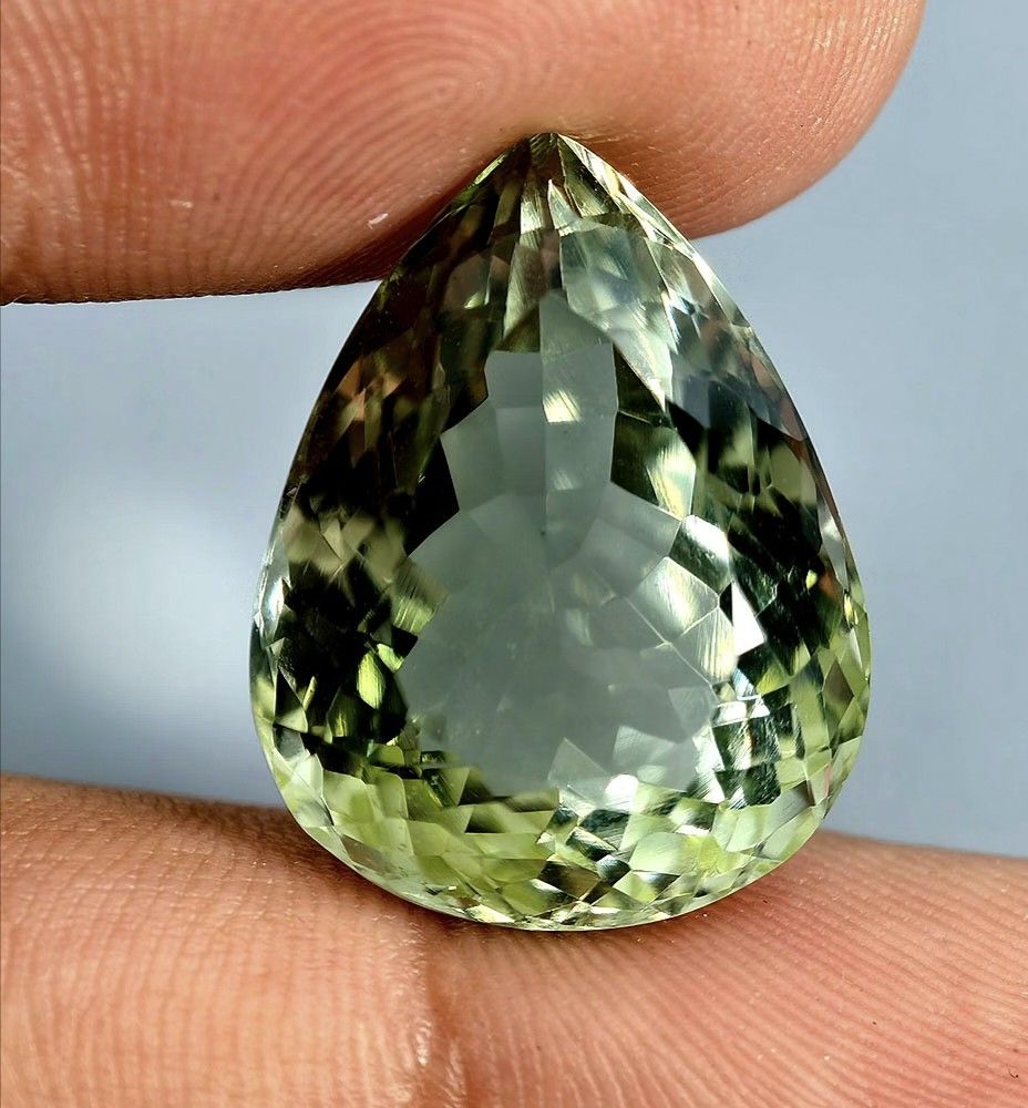 Natural PRASIOLITE loose (Category: Precious Stones) located in Kawit. Submitted by authentic_gemstones_byalton (Listing ID 1464967100, Image 1). Description: AVAILABLE❗ 💯 NATURAL PRASIOLITE LOOSE -22 carats -21.0x16.0x11.5 (dimension) -VVS (clarity) -Pear faceted cut -7.0 (hardness) -Brazil (Origin) -100% brand new item #gemstones.
