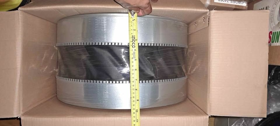 Neoprene flexible duct connector canvas joint (Category: Construction & Building Materials) located in Manila. Submitted by cyrenejoye (Listing ID 1464796586, Image 3). Description: - Material: Galvanized metal ends with black flexible fabric center - Purpose: Heavy-duty HVAC installations and ductwork vibration reduction - Availability: Multiple boxes on hand, packed securely - Fulfillment: Ready for pickup or delivery c/o lalamove.
