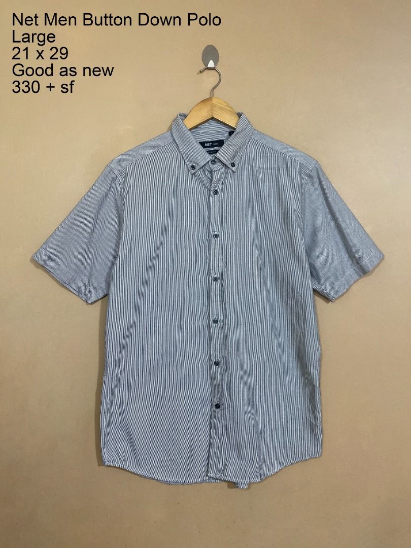 Net Men Pinstripes Button Down Polo (Category: Tshirts & Polo Shirts ) located in Cadiz. Submitted by thespotcdz (Listing ID 1464788916, Image 1). Description: Large 21 x 29 Good as new 330 + sf.