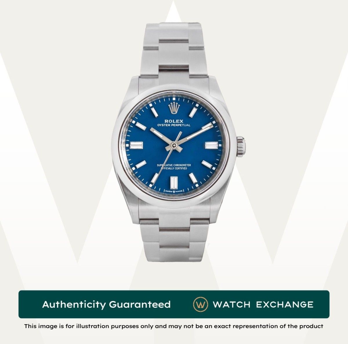 [New] Rolex Oyster Perpetual Oyster 126000 Med Blue Dial Z27398 Jul 2026 (Category: Watches) located in Singapore. Submitted by watchexchange.sg (Listing ID 1452993080, Image 1). Description: [New] Rolex Oyster Perpetual Oyster 126000 Med Blue Dial Z27398 Jul 2026 Price: $12,300 Brand: Rolex Model: 126000 Condition: New Dial: Med Blue Case Diameter: 36mm Material: Stainless Steel & White Gold Original Box: Yes Original Cert/Papers: Yes Dated: Jul