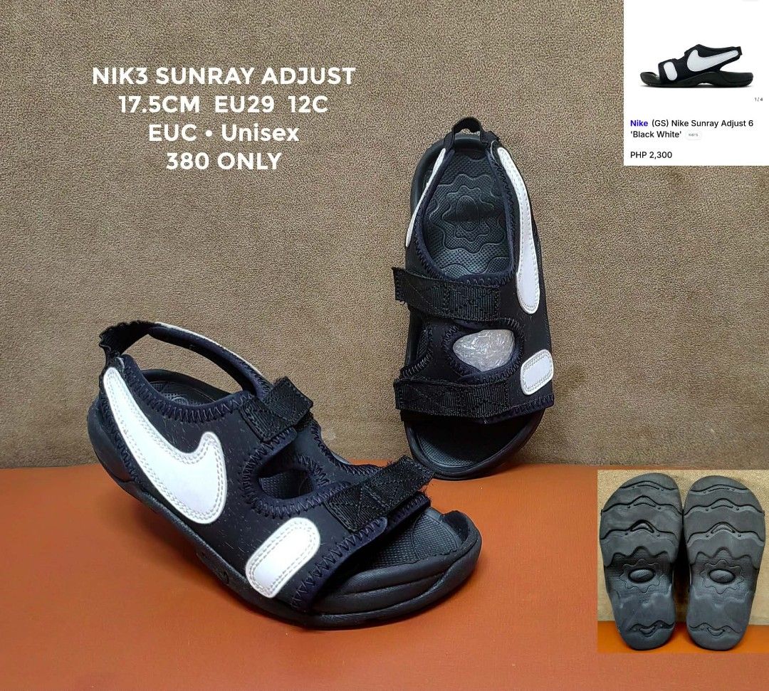 NIKE SUNRAY (Category: Babies & Kids Fashion) located in Cebu City. Submitted by shopwithshee (Listing ID 1464932525, Image 1). Description: Hi🖐 Welcome to my shop! All items are guaranteed 💯 orig. All Br@nded preloved items with ff conditions; Likenew ( LN), Excellent Used condition ( EUC), Very good condition (VGUC) Kindly refer Details in the pic. Dont hesitate to dm for more pics and angle you want to see. I will be happy to respond to your