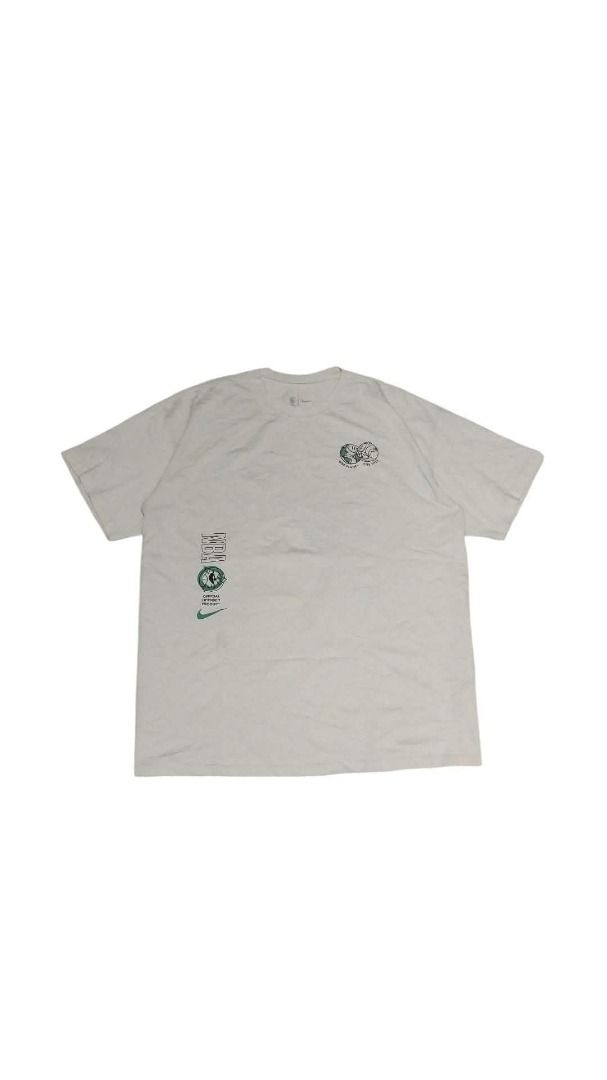 NIKE X ADIDAS SAVE GREEN (Category: Tshirts & Polo Shirts ) located in Koronadal. Submitted by theminance (Listing ID 1464775580, Image 1). Description: - 23X29 ( LARGE ) - Brand: Nike x NBA - Team: Boston Celtics - Color: CREAM - Style: Short sleeve crewneck, standard fit - Details: Front logo graphic, collar globe graphics, and right chest branding.