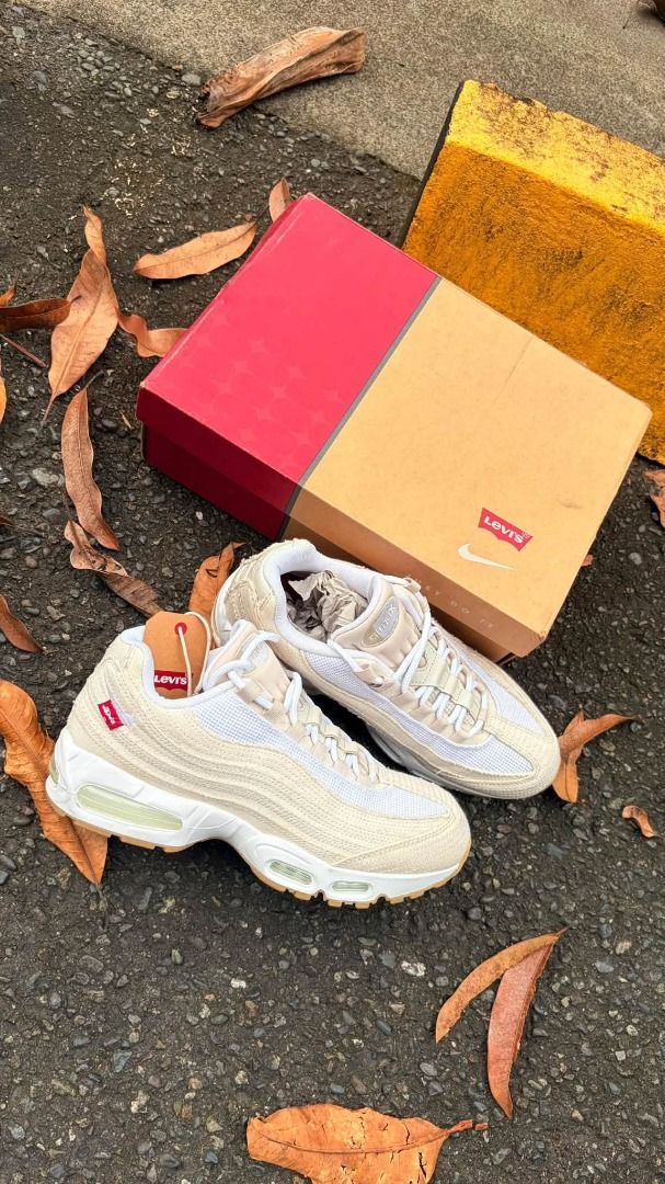 Nike x Levi's Air Max 95 (Category: Sneakers) located in Angeles City. Submitted by keedriae (Listing ID 1464886873, Image 1). Description: Nike x Levi's VNDS complete with: OG box extra laces and receipt invoice Price: 8k php.