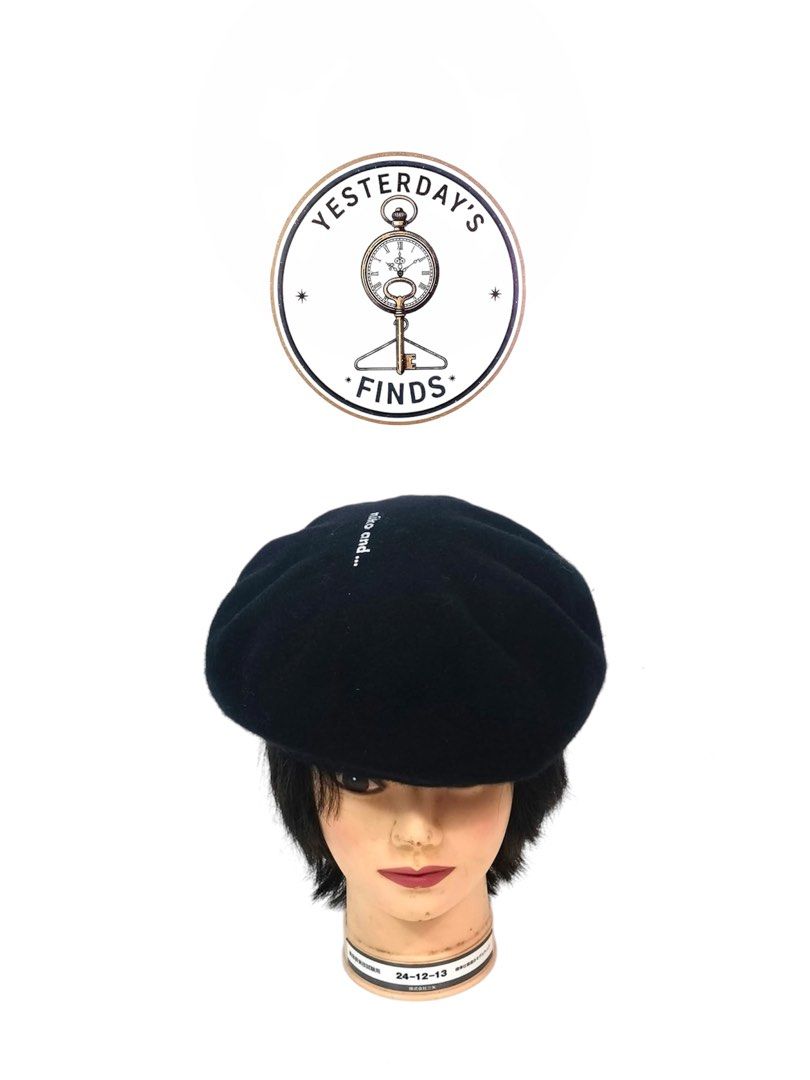 Niko and... Black Wool Beret (Category: Caps & Hats) located in Manila. Submitted by yesterdaysfinds (Listing ID 1464864145, Image 1). Description: - Brand: niko and... - Item: Black beret with white logo lettering on top - Material: 100% wool, warm and cozy for cold days - Model Code: NKO-31AZ - Style: Classic round shape, super easy to style with casual everyday outfits.