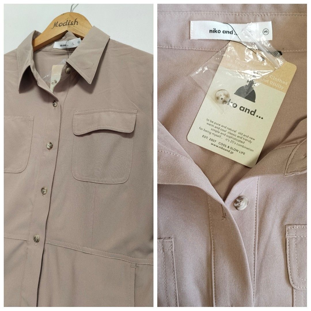 Niko and... Khaki / beige utility Romper (Category: Rompers) located in Caloocan City. Submitted by modishthriftstore (Listing ID 1464850821, Image 2). Description: Niko and... Khaki utility romper* light & comfy material*Wit Hang tag*Button-zipper closure ❤Medium S:15.5 C:18.5 (34-36 bust) W:15.