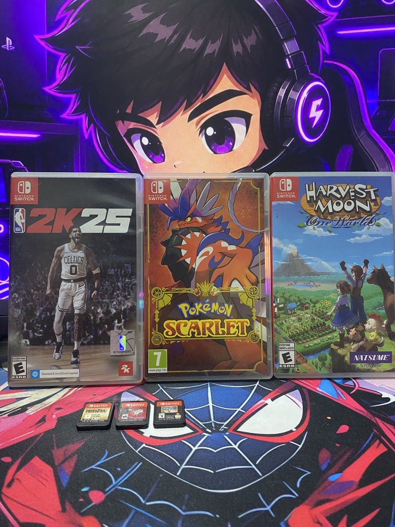 Nintendo Switch (GAMES) (Category: Nintendo) located in Manila. Submitted by nellconcon (Listing ID 1462963215, Image 1). Description: ‼️For sale! Nintendo switch Games‼️ ‼️‼️ALL PRICES ARE FIXED ‼️‼️ Price Starts at ₱499 only! Fairytail (Cart Only) = ₱499 Onepiece Warrior 4 (Cart only) = SOLD Persona Strike 5 ( Cart Only ) = ₱599 Pokemon Shining Pearl ( Cart Only ) = SOLD NBA2k25 (with Case) = SOLD HARVEST MOON (with Case) = ₱799 POKEMON SCARLET