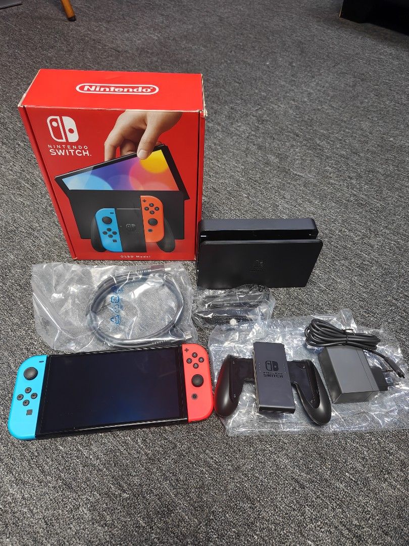 Nintendo switch OLED (Category: Nintendo) located in Singapore. Submitted by tehmint (Listing ID 1464903607, Image 3). Description: Nintendo Switch OLED Local Set – Almost New Condition Selling my Nintendo Switch OLED local set. Used less than 5 times Bought earlier this year Almost new condition No scratches Very well maintained Singapore local set Original box included Original dock & charger included Everything working perfectly Feel free to c