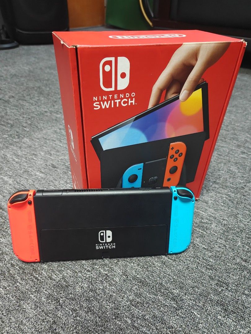 Nintendo switch OLED (Category: Nintendo) located in Singapore. Submitted by tehmint (Listing ID 1464903607, Image 2). Description: Nintendo Switch OLED Local Set – Almost New Condition Selling my Nintendo Switch OLED local set. Used less than 5 times Bought earlier this year Almost new condition No scratches Very well maintained Singapore local set Original box included Original dock & charger included Everything working perfectly Feel free to c